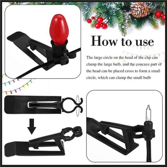 40 Pieces Christmas All-in-One Light Clips Gutter Clip Shingle Clip Light Hanger - Picture 4 of 7